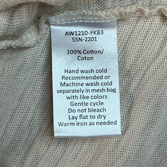 ATM Anthony Thomas Melillo Slub Jersey V-Neck, Coral Stone/ Powder, Size XS/S - Picture 13 of 13